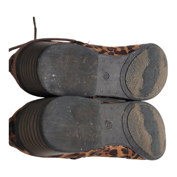 Pierre Dumas Leopard Zoey Ankle Boot  Bootie Tie Back Accent Sz 10 - Picture 6 of 8